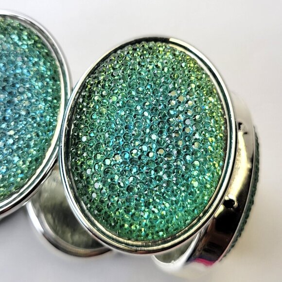 Green Glitter Stretch Fashion Bracelet Casual Wrap Bracelet - Picture 5 of 8